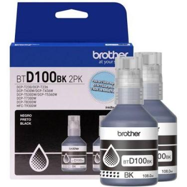 Imagem de Kit garrafa de tinta Brother InkBenefit Tank BTD1002PK Preto com 2 uni