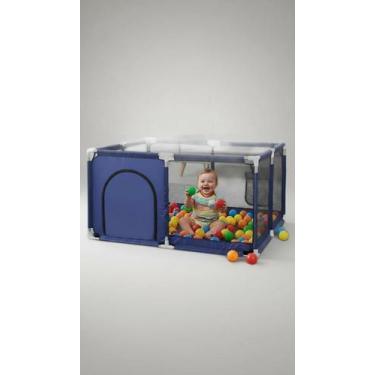 Imagem de Cercadinho Infantil Play Basketball Azul 128x128x66cm - Congratulation