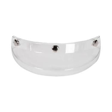 Imagem de Viseira de capacete 3 Snap universal para capacetes 3/4 substitui fáci