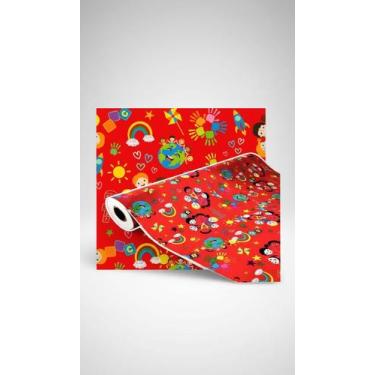 Imagem de Papel Presente Bobina Couchê 40cmx100m Cor Planeta Kids - Congratulati