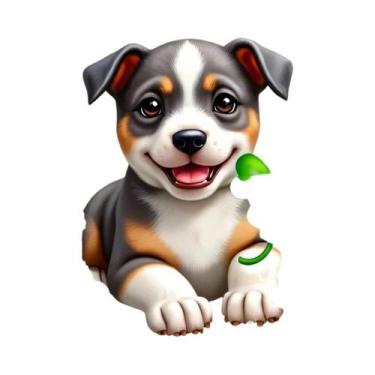 Imagem de Kit De Arte Floral Com Cães Para Pintura Diamante Completa, Mosaico Qu