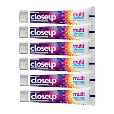Imagem de Kit 6 Creme Dental Closeup Multi Vitaminas +12 Benefícios Fresh 85g - 