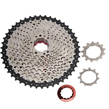 Imagem de Keenso Cassete de bicicleta de montanha de 11 velocidades, roda livre de bicicleta e 3 acessórios, 46T cartão de bicicleta de montanha volante roda dentada de montanha artigos esportivos de reposição para volante de bicicleta Bicicletas e peças