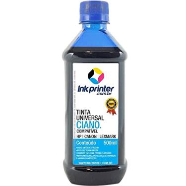 Imagem de Tinta Inkprinter Universal Ciano para Recarga de Cartucho Hp, Lexmark, Canon, Brother (500ml)