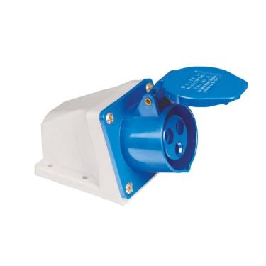 Imagem de Tomada Industrial De Sobrepor 2 Polos + Terra 6h 220v 16a Azul