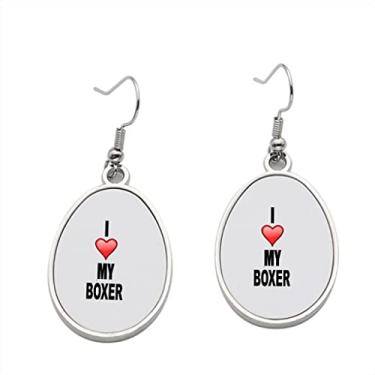 Imagem de Brinco boxer I Love Breed – Brincos pendurados para meninas – Presente de festa de aniversário dos namorados