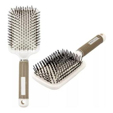 Imagem de Escova Raquete Almofadada Para Pentear O Cabelo Profissional
