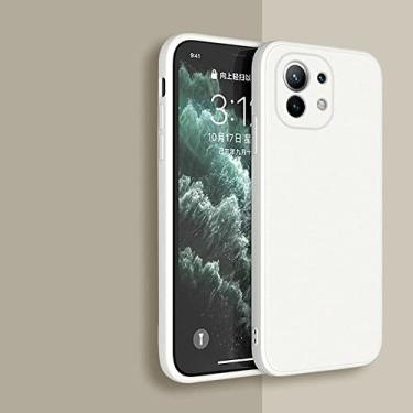 Imagem de para Mi 11 Mi11 Lite Ultra Pro Capa de telefone de silicone líquido quadrado para Xiaomi Mi 11 Ultra Mi11 Mi 11 Lite Mi 11t 11 T Mi11t Pro, Creme withe, para Mi 11T Pro
