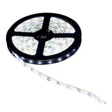 Imagem de Fita Led Ip65 Branco Frio Rolo 5 Metros C/ Silicone 12V 24W 6400K - Fo