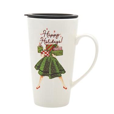 Imagem de Coffee Mugs Hot Beverage Drinking Cup Retro Holiday - 18 Ounces