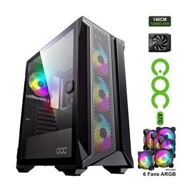 GABINETE GAMEMAX STRATOS MINI ITX PRETO ARGB