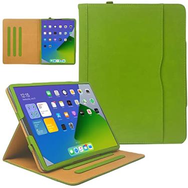 Imagem de Capa S-Tech para Apple iPad Pro 11 2018 modelo, carteira de couro macio capa inteligente com função magnética hibernar/despertar recurso flip carteira iPad Pro 11", Verde