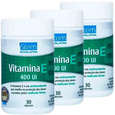 Imagem de Kit 3 Vitamina E 30 Cápsulas Stem Novalatina 