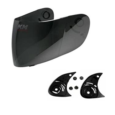 Imagem de Viseira Fumê Polivisor + Reparo Fixação Compatível Capacete Ls2 FF 350