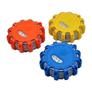 Imagem de 3 peças LED luzes de estrada piscante luz de aviso flare na estrada emergência estrada luzes de aviso piscando luz de aviso na estrada carro de segurança barco caminhão brilhante NOVO