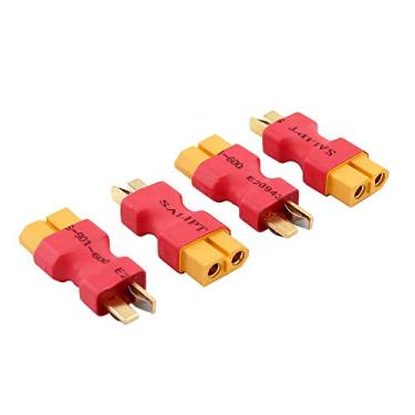 Imagem de OliRC 4 peças de conector sem fios: XT60 XT-60 fêmea para adaptador de conector macho T-plug estilo Deans (C13-4)