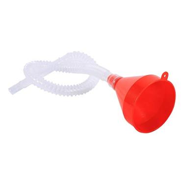 Imagem de Funil de óleo de funil de combustível de 7,6 cm com mangueira de funil, tubo de funil flexível de 66 cm, funil universal para veículos automotivos, funil de enchimento de plástico, funil de extensão de bico longo para o carro para óleo de refrigerante de gás de água