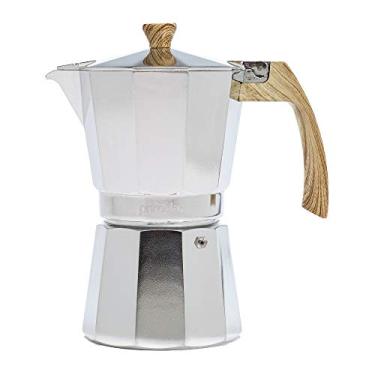 Imagem de Primula Cafeteira de café expresso com fogão de alumínio, cafeteira para moka, café cubano, cappuccino, latte e muito mais, perfeita para acampamento, 6 xícaras, polida
