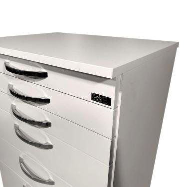 Imagem de Mesa Auxiliar Carrinho P/ Dentista - Branco