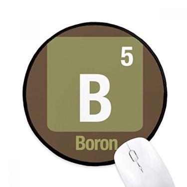 Imagem de B Boron Chemical Element Science Mouse Pad Desktop Office Tapete Redondo para Computador