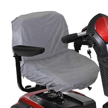Imagem de Ladieshow Capa de scooter de mobilidade, capa de cadeiras de rodas elétricas, capa de assento de scooter à prova d'água profissional para cadeiras de rodas elétricas, scooter de mobilidade (preta) (cinza)