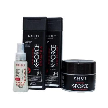 Imagem de Knut K- Force Kit Shampoo + Condicionador + Mascara + Leave