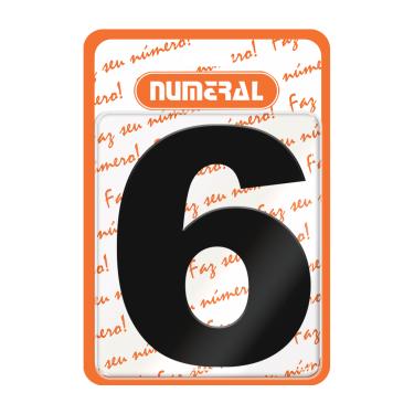 Imagem de Placa ACM Preto - Numeral | N° 6
