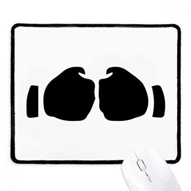 Imagem de Mousepad com estampa de contorno de gesto e borda costurada para jogos, Apoio Mouse
