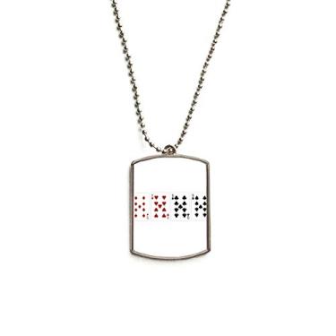 Imagem de DIYthinker Colar para animais de estimação com pingente de corrente de aço inoxidável com padrão de clube de diamante com 9 corações