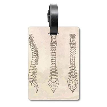 Imagem de Skeleton Sketch Spine Maleta Humana Etiqueta de Bagagem Etiqueta para Bagagem