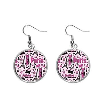 Imagem de Curativo Lady France Torre Eiffel Brinco de prata pendente, joia feminina