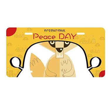 Imagem de DIYthinker Fox Fear Halloween Ghost Happy Placa de carro Decoração Dia da Paz