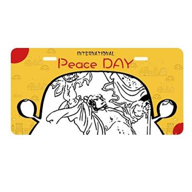 Imagem de DIYthinker Masterpiece Romance Kingdoms Placa de licença para desenho de carro Decoração Dia da Paz