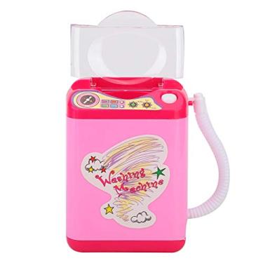 Imagem de Máquina de lavar esponja de maquiagem, mini limpador elétrico de pincéis de maquiagem, rosa para meninas, escova de maquiagem (rosa)