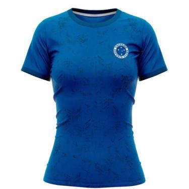 Imagem de Camiseta Braziline Building Cruzeiro Feminino - Azul