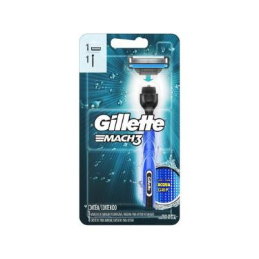 Imagem de Aparelho De Barbear Gillette Mach3 Acqua-Grip - Recarregável