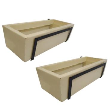 Imagem de Jardineira de Planta 37cm Com Suporte para Jardim Vertical (Bege, 2)