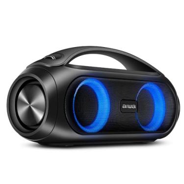 Imagem de Caixa de Som Boombox AIWA Bluetooth IPX5, Luzes Multicores, com alça - AWS-BBS-02