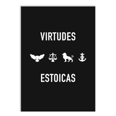 Imagem de Placa Decorativa A4 Virtudes Estoicas Filosofia Estoicismo