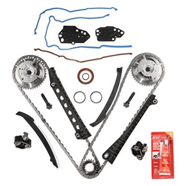 Imagem de Kit de temporização de eixo de comando variável - compatível com veículos Ford Lincoln - 5,4L 24 válvula Triton Expedition, F-150, F-250, F-350 Super Duty, Mark LT, Navigator - corrente, guia, tensor, Phaser