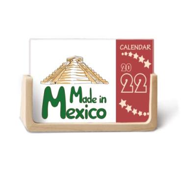 Imagem de Calendário de mesa mexicano 2022 com ruínas de paisagem do México para construir 12 meses