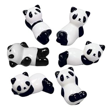 Imagem de HEMOTON 12 Peças Descanso De Pauzinho De Panda Miniatura Almofadas De Pauzinho Suporte De Pauzinhos De Panda Decoração Japonesa Estátua Moldura De Suporte Cerâmica Branco Estilo Japonês