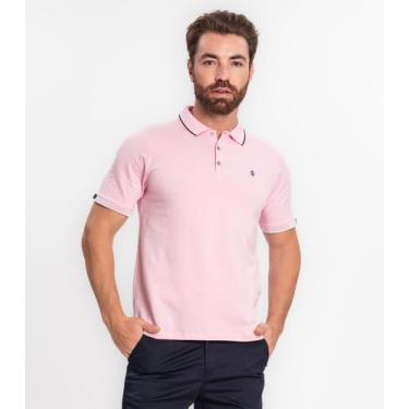 Imagem de Camisa Polo Masculina Em Cotton Dimatro Rosa - Diametro