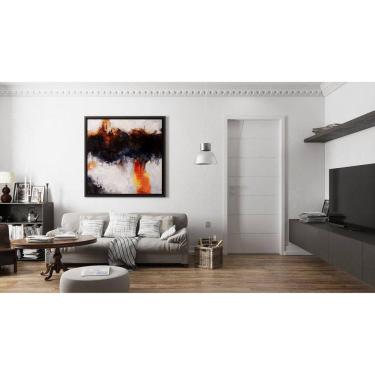 Imagem de Porta de Madeira 210x80cm Mso Eucaplac Frisada Tivoli Eucatex Branco Max