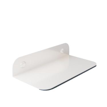 Imagem de Prateleira Adesiva Flex Branca 20x10 cm em Alumínio Nobre, Resistente, Durável e Anticorrosão, Ideal para Banheiro, Cozinha, Área Externa, Fácil Instalação com Parafusos ou Fita Dupla Face