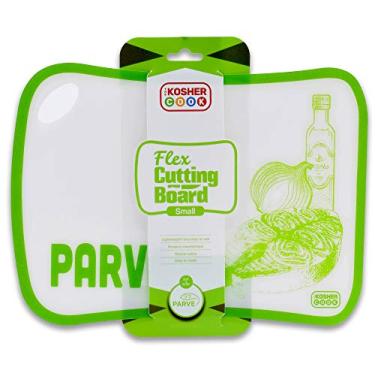 Imagem de Tábua de corte flexível e protetor de balcão Parve Green – leve, resistente ao odor, pode ser lavado na lava-louças – Cozinha codificada por cores