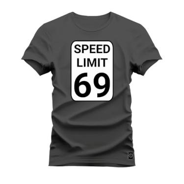 Imagem de Camiseta Shirt Premium 30.1 Algodão Estampada Speed Limited Grafite P
