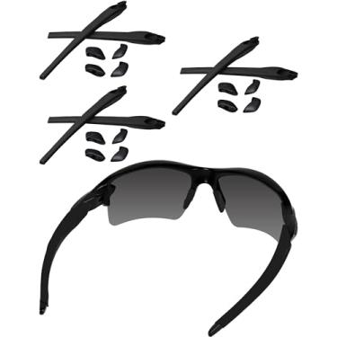 Imagem de Bwake 3 conjuntos de protetores auriculares e de nariz de substituição para óculos de sol Oakley Flak 2.0 XL OO9188/Flak 2.0 OO9295/Flak 2.0 Asian Fit - Preto