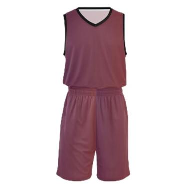 Imagem de CHIFIGNO Camiseta infantil de basquete ciano claro para meninos, tecido macio e confortável, vestido de jérsei de basquete 5T-13T, Gradiente marrom roxo, XXG