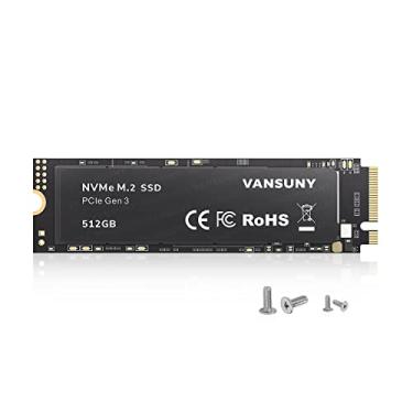 Imagem de Vansuny Unidade de Estado Sólido Interna NVMe M.2 de 512 GB PCIe 3.0 TLC M.2 SSD 3D NAND 2280 Velocidade até 3400/2900MB/s Disco Rígido de Estado Sólido Interno SSD PCIe